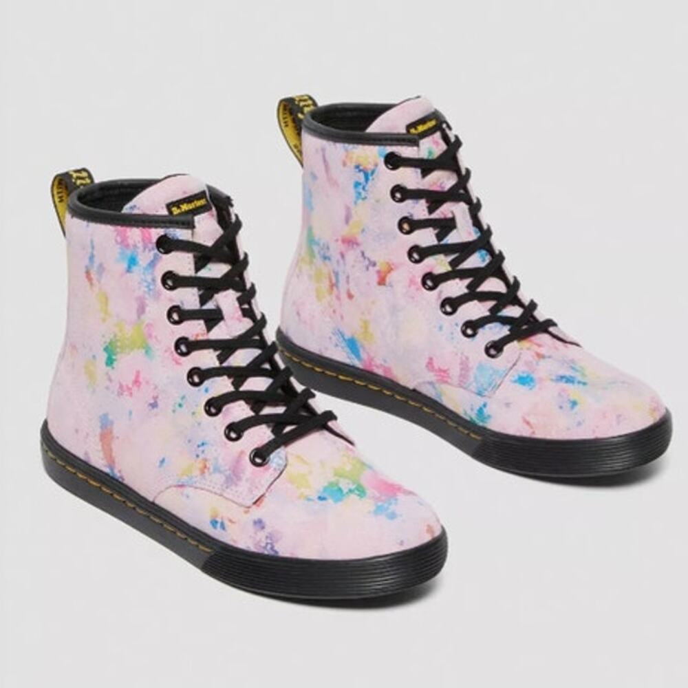 Dr. Martens Sheridan Women's Confetti Suede Casual Boots Size 9 Y2K Whimsygoth